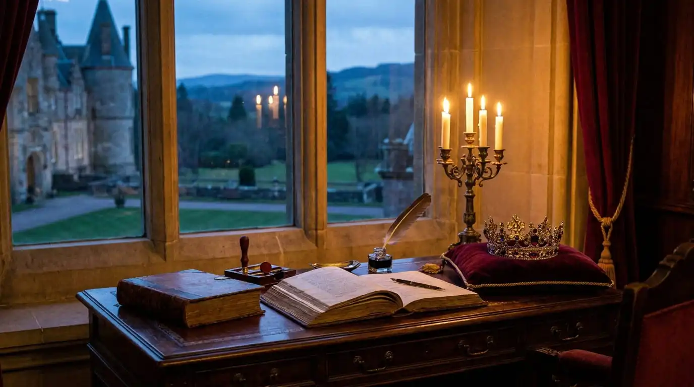 The author's writing desk